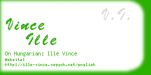 vince ille business card